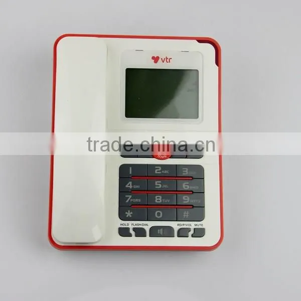 2016 new white color thunder proof fixed desk phone