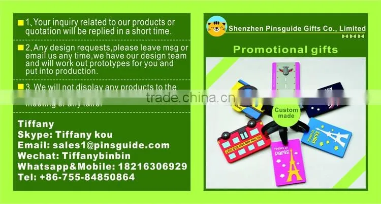 Wholesale 2016 Custom PVC Tourist Souvenir Keychain