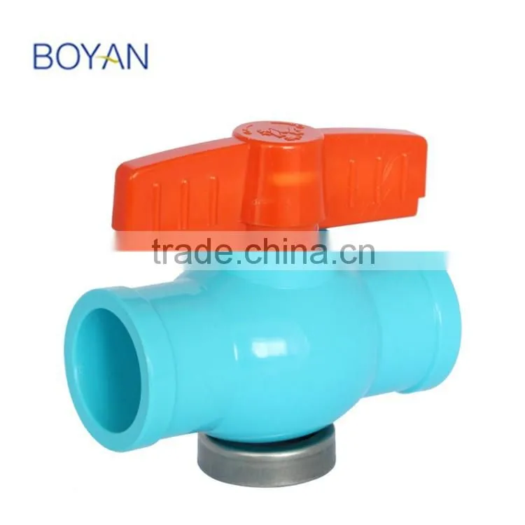 China supplier BOYAN Taizhou for irrigation PVC blue thailand plastic ball valve