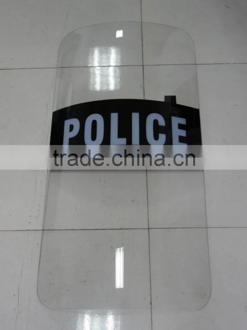PC material protection shield with transparent color