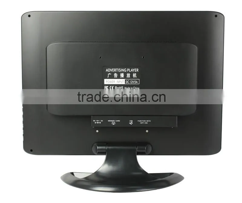 19 inch plastic casing digital video player, elevator lcd advertising display