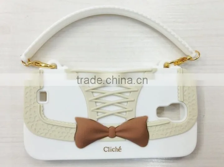 2013 Newest Silicone Bowknot Wallet Fancy Luxury Cell Phone Cases for Sumsung 9300/ 9500/ 7100 "11"