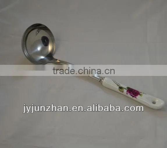 Stainless steel kitchen turner with ceramic handle made by Junzhan Factory directly and sell directly