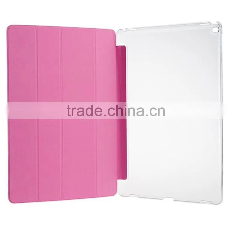 4 folding Pink tablet cover for ipad pro 12.9 inch