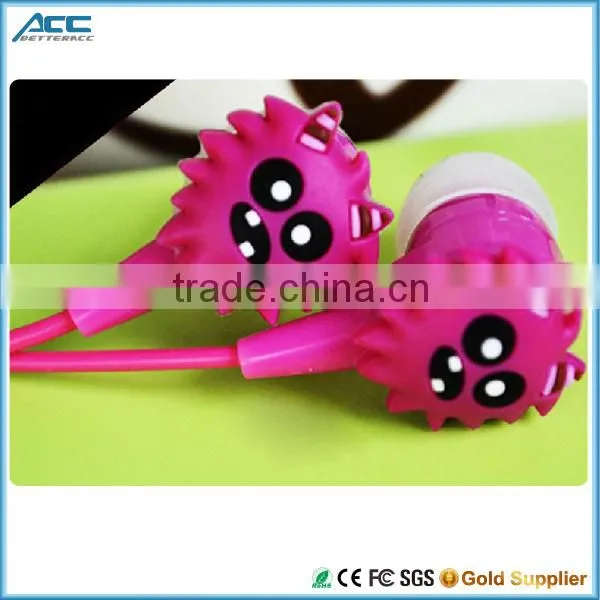 3D PVC Cute Carton Earphone For Kids