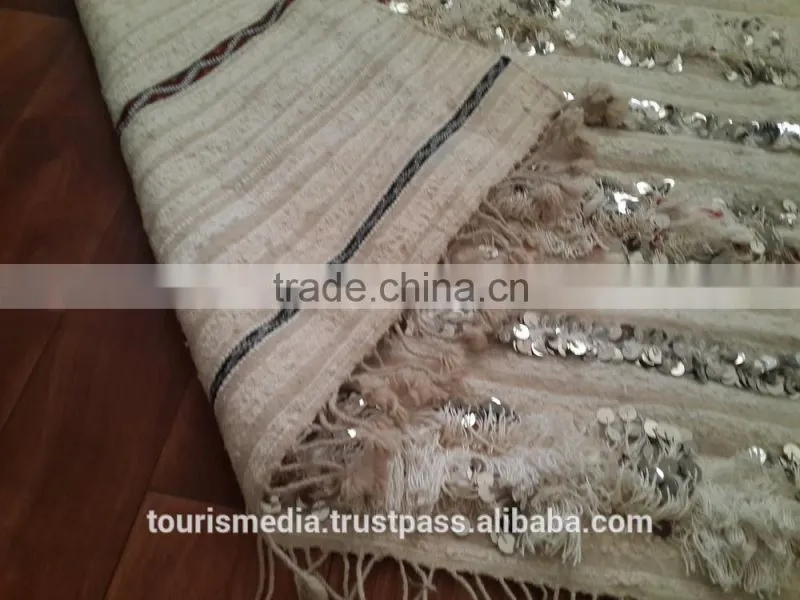 Vintage Moroccan wedding blanket 162cm x 114cm wholesale of handira