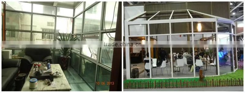 aluminum small glass house with flat glass,balcony glass house, glass villa sun room