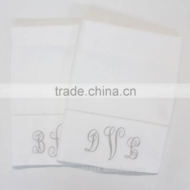 Personalized monogram pillowcase