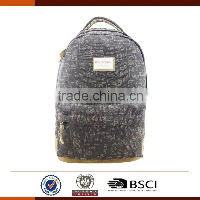 Wholesale Canvas Laptop Backpack Bag for School