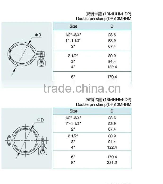 sanitary clamp ferrule adapter stainless steel pipe fitting