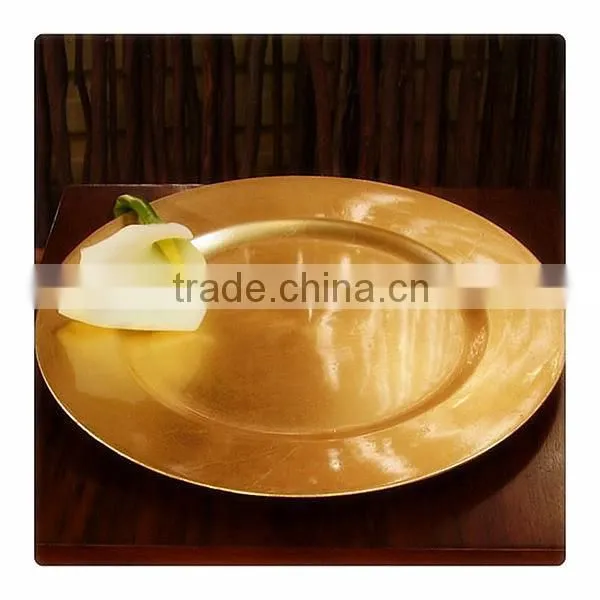 Plastic colorful smooth charger plates