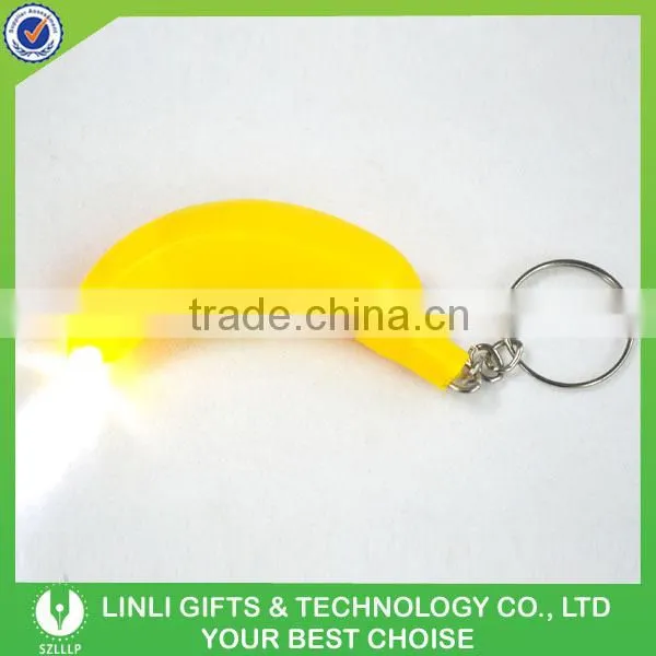 Brand Name Cheap Plastic Led Banana Keychain