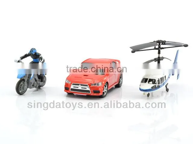 Popular RC Helicopter + RC Car + RC Motorcycle 3 in 1
