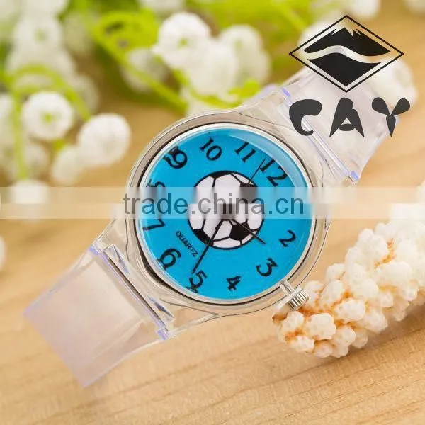 Stock! Newest Deisgn Hot Sale Younth High Quality Fashion Simple Star Transparent Plastic Kid Wrist Watch