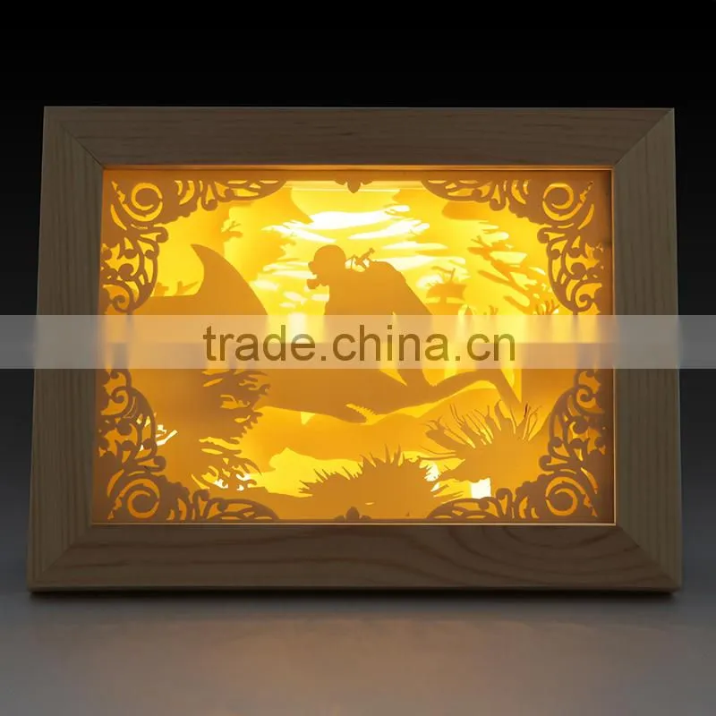 Led 10inch ghost shadow frame light led gift 10inch led digital photo frame light