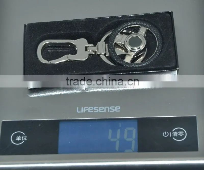 Fashion high quality carwheel shape metal keychain