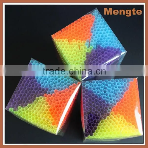 High Quality Fluorescence plastic twisting drinking straws