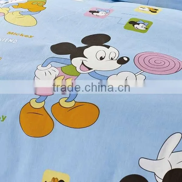 100% best cotton reactive printing china supplier bedding sets with minnie mouse