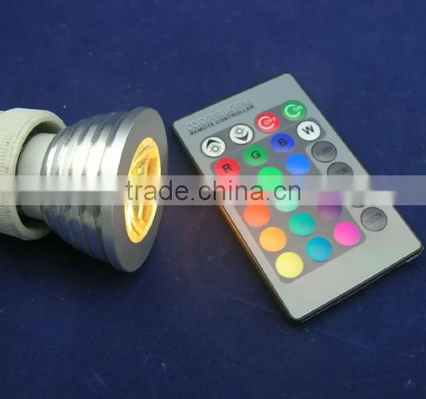 e27/gu10 high power led 3w rgb spotlight