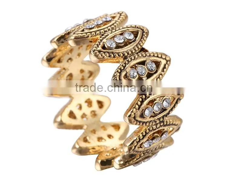 gold plated jewelry diamond fashion gold ring unisex jewelry 2015