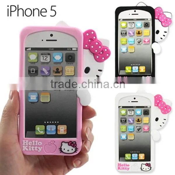 2014 best selling fancy shape silicone case for iphone 4s/5s,3D mobile phone case