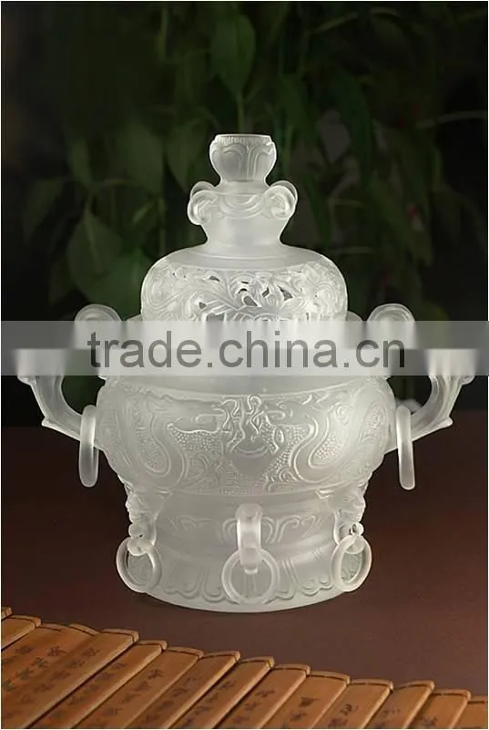 manjushri Bodhisattva buddhism statue liuli colored glaze wholesale