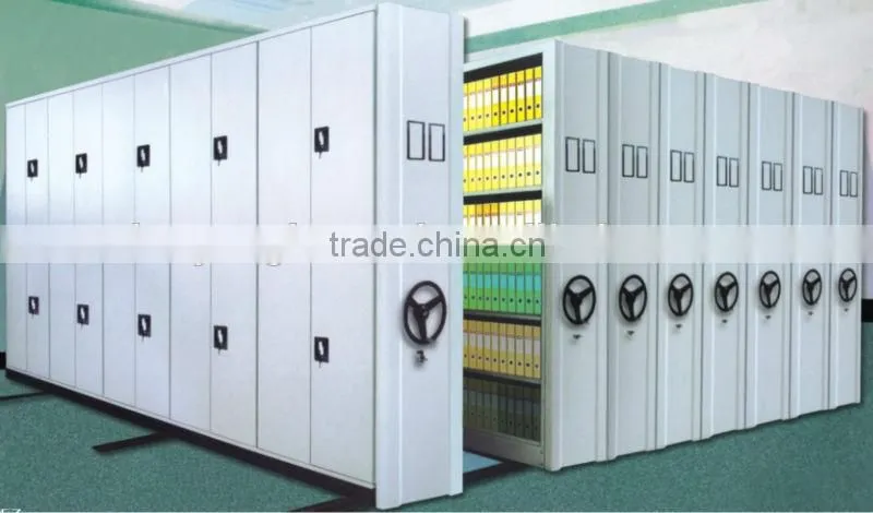 Small Movable Steel File Cabinet under Office Desk