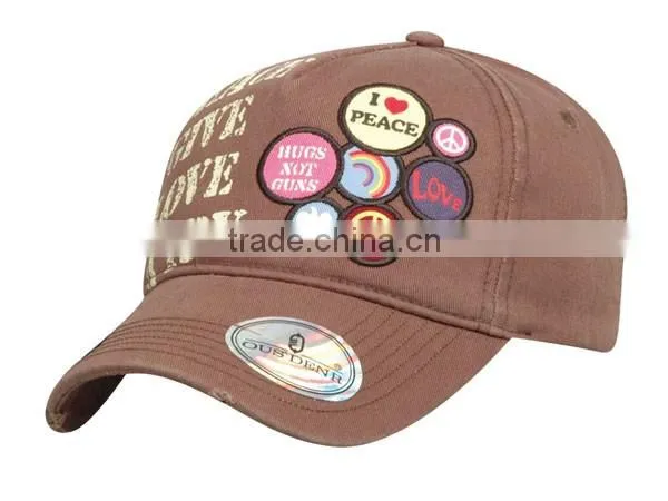 Yangzhou Factory Manufacture High Quality LED Cotton Baseball Cap with Optical Fiber Lights