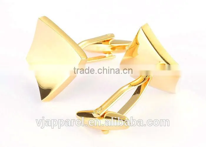 Gold Engravable Infinity Rectangle Cuff links