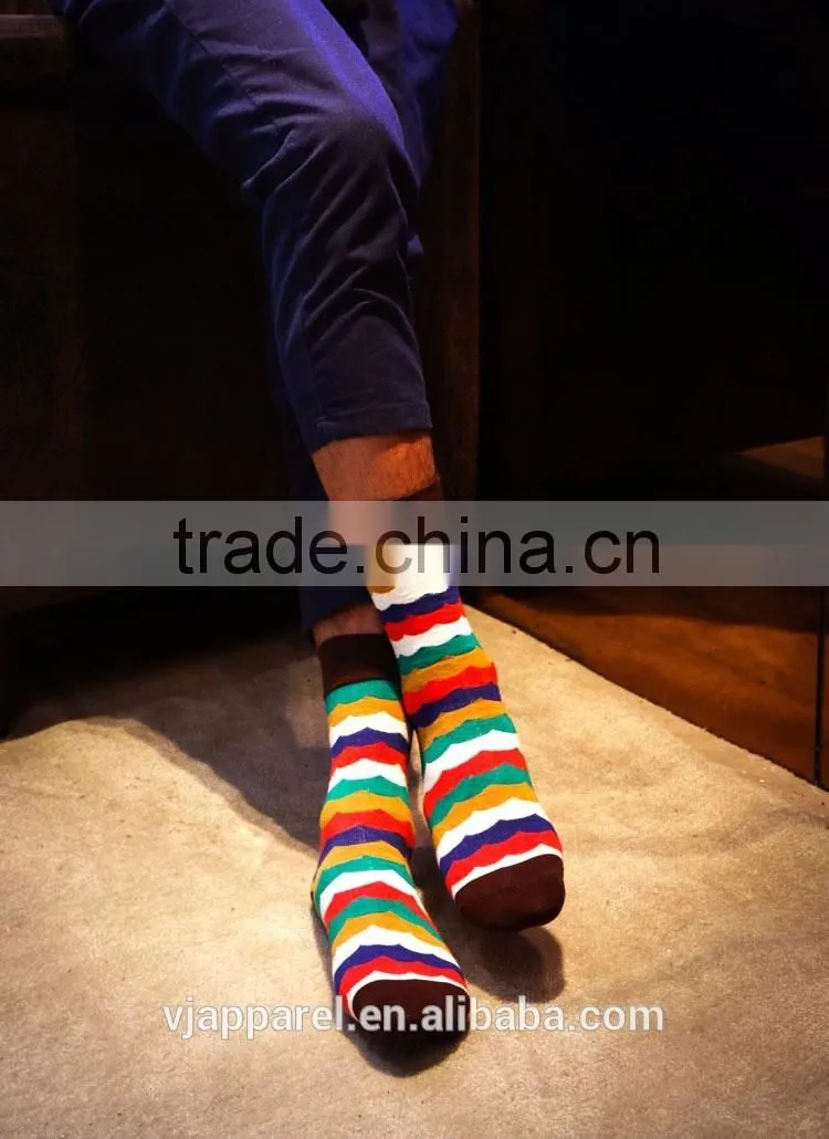 Men's Customized Crew Upbeat Dress Socks Men