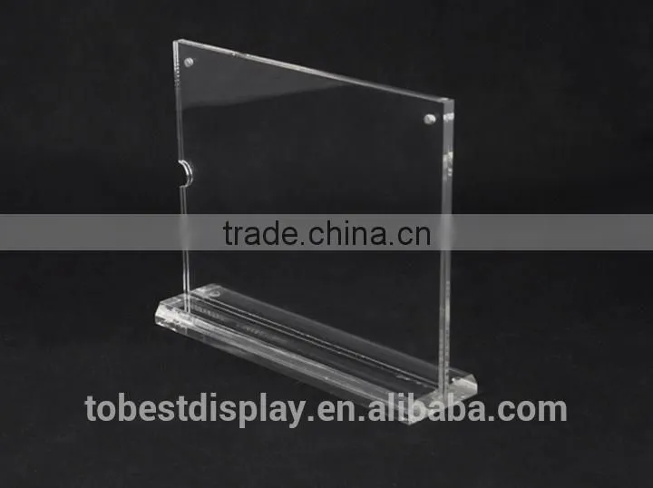 comnized beauty designed acrylic restaurant menu display stand, menu holder