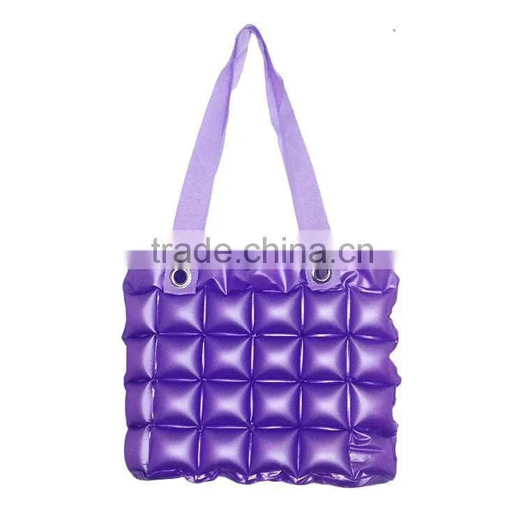 red bubble clear tote bag,cool inflatable beach bubble bag