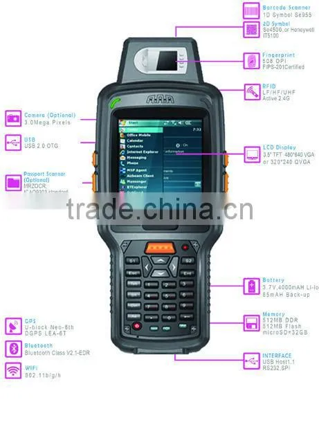 Handheld DataTerminal with Barcode Scanner, Fingerprint Reader(X6)
