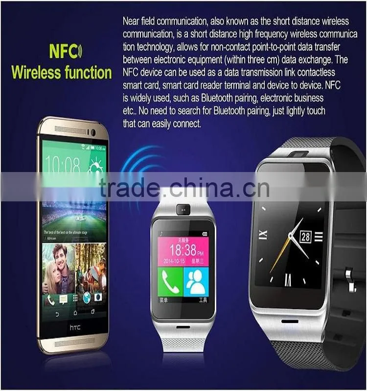 2015 new product Gsm Android Smart Watch Smartwatch Android Watch NFC Wifi Smart Bluetooth Watch GV18