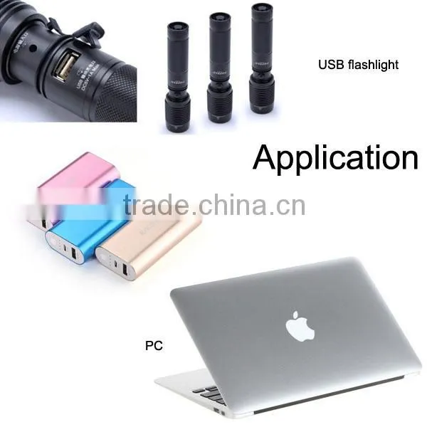 C92 Build in Battery promotional USB Charger Emergency Rechargeable flashlight