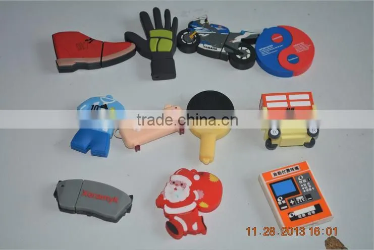 High quality customized silicone/soft PVC usb flash drive