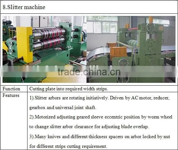 Cutting thickness 1-4mm automatic slitting line