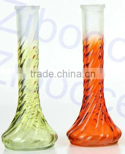 Cross Grain Colored Glass Vases For Home Decor