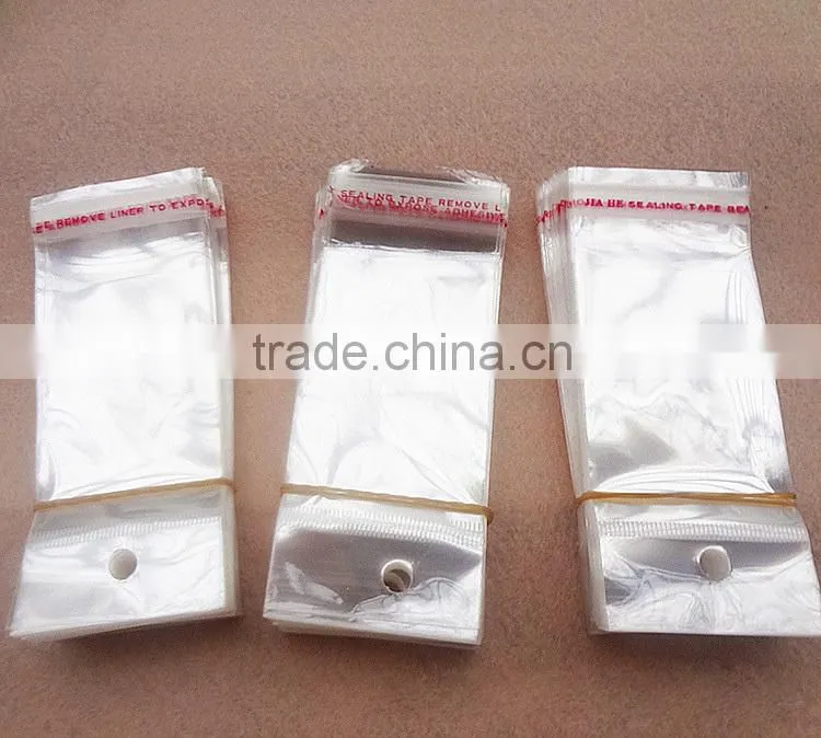 Opp plastic bag with card head