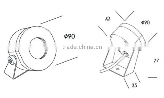 2016 ip65 outdoor rgb aluminum low voltage landscape lighting