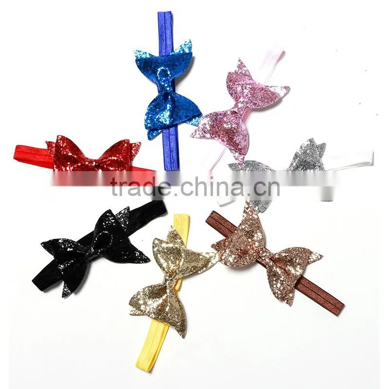 2016 christmas pearl flower bands girls hair accessories