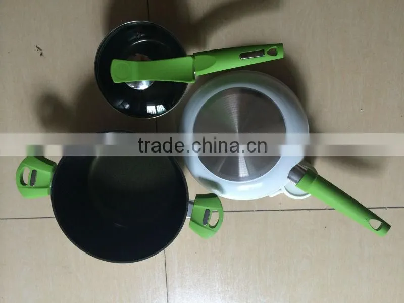 New design 5Pcs with non-stick coating round frying pan