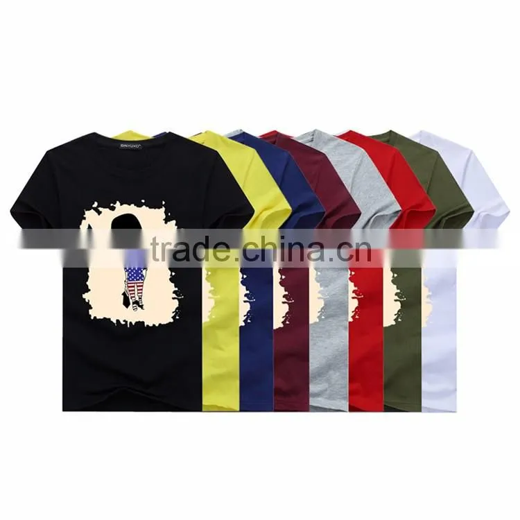 wholesale clothing 2016 High quality customprinted t-shirtOEM Plain mens all color shirt classic collar new design t shirt