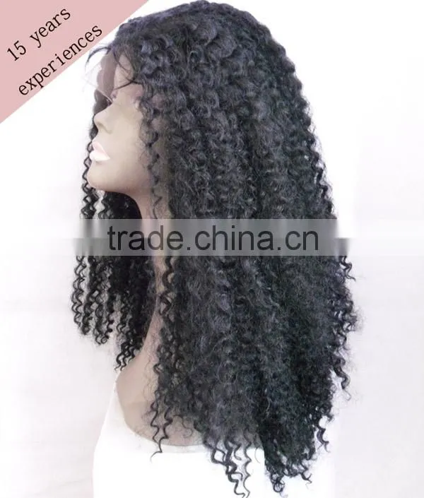 Hot beauty sale 100% virgin remy kinky curly human hair wigs for black women