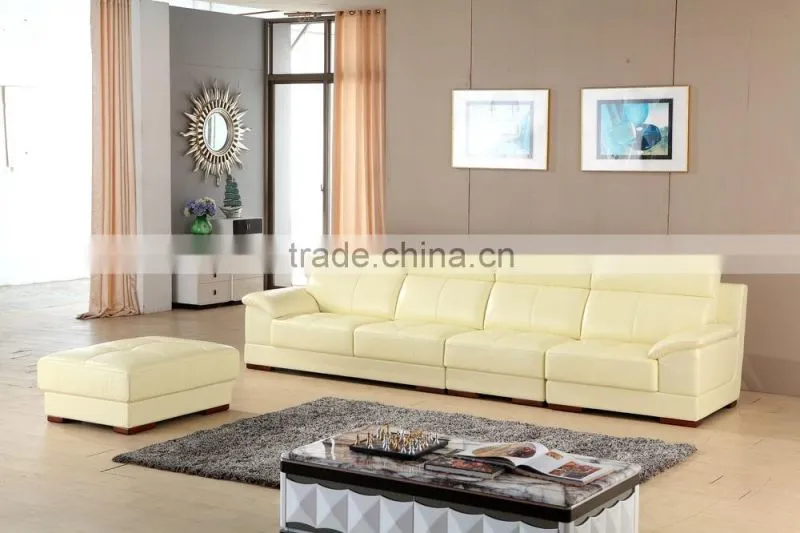 Modern Living Room Leather Sectional Sofa Cushions Sale