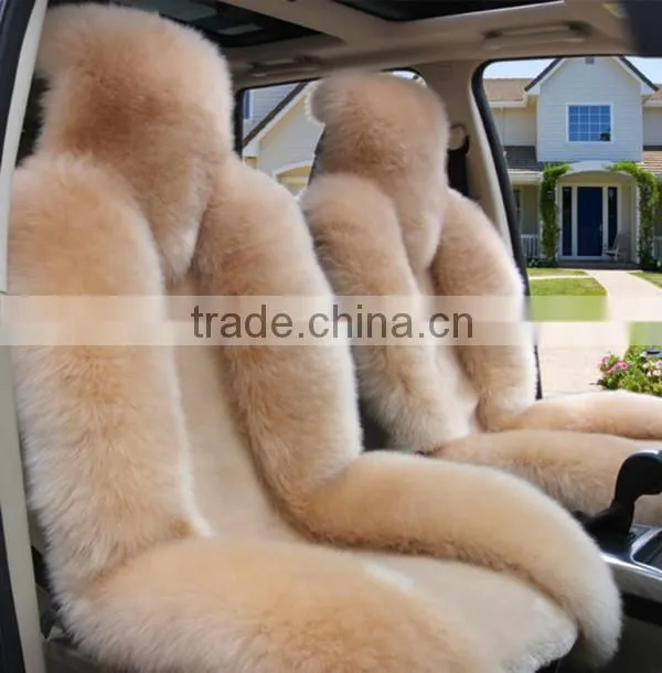New Design Real Long Fur Australian Lamb Fur Car Fur Seat Cover Set