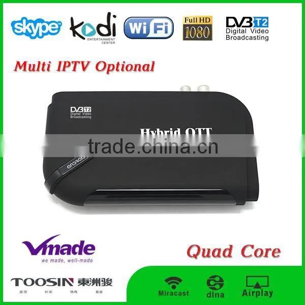 NEW!!!AMLOGIC S805 QUAD CORE ANDROID DVB-T2 COMBO STB