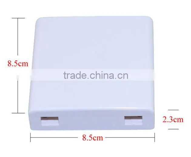 Network wall jack face plate 86 type,86*86 type socket wall face plate with dual ports