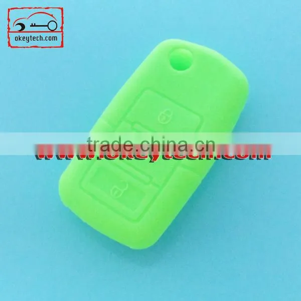 Okeytech silicone remote key cover VW 3 buttons silicone car key cover for silicone car key cover