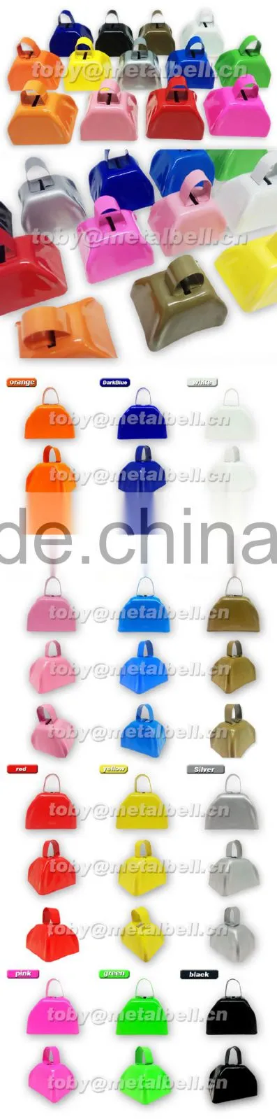 3'' cow bell with logo printed for promotion
